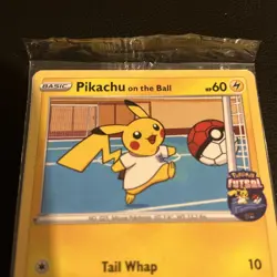 Pikachu On the Ball UK Exclusive Card 001/005 - Sealed - Image 3