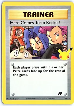 Pokemon Celebrations Here Comes Team Rocket! Holo Rare Trainer Card 15/82 NM - Image 1