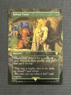 Magic The Gathering Sylvan Tutor Borderless The Lord Of The Rings Foil - Image 1