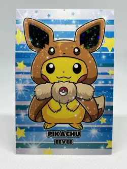 PIKACHU PONCHO x EEVEE - POKEMON CARD DATABASE - PSA , CGC , BGS , TAG , TCG - Image 1