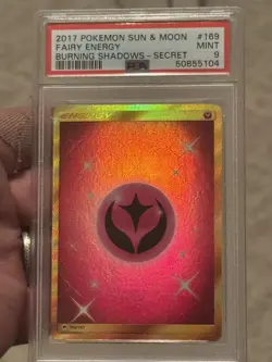 2017 Pokemon Sun & Moon Burning Shadows Secret #169 Fairy Energy PSA 9 Mint - Image 2