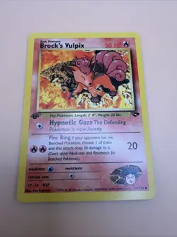 Brock’s Vulpix 37/132 Gym Challenge 1st Edition NM - Image 2