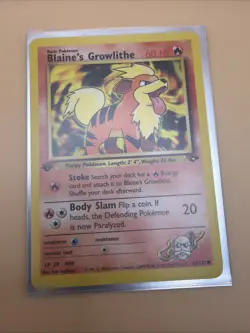 1st Edition Blaine’s Growlithe 62/132 - Gym Challenge - Near Mint - Image 1