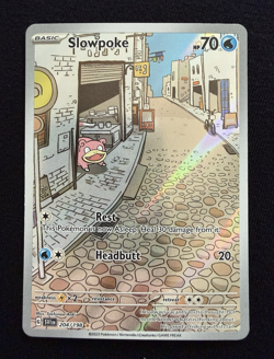 Slowpoke 204/198 Scarlet & Violet Illustration Rare NM Pokemon Card - Image 1