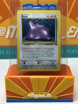 Ditto #3 Holo Rare WoTC Pokemon TCG 1999 Fossil Unlimited DMG - Image 1