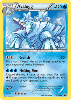 Avalugg 37/114 Rare | Steam Siege | Pokemon Card - Image 1