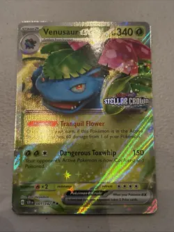 Pokemon TCG Venusaur EX Stellar Crown Double Rare Holo Card 001/142 NM Condition - Image 1