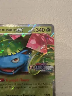 Pokemon TCG Venusaur EX Stellar Crown Double Rare Holo Card 001/142 NM Condition - Image 3
