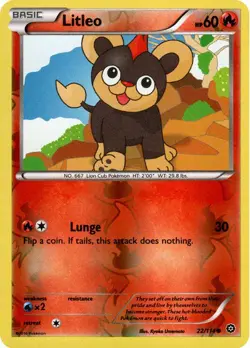 Litleo 22/114 Reverse Holo | Steam Siege | Pokemon Card - Image 1