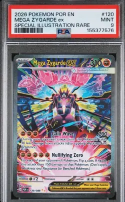 2026 POKEMON POR EN-PERFECT ORDER #120 MEGA ZYGARDE EX PSA 9 - Image 1