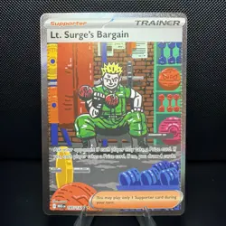 Pokemon TCG Lt. Surge's Bargain Special Illustration Rare Mega Evolution 185/132 - Image 1