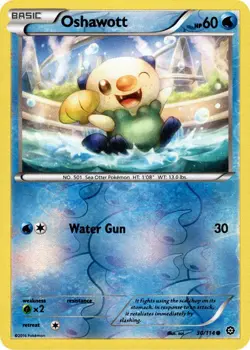 Oshawott 30/114 Reverse Holo | Steam Siege | Pokemon Card - Image 1