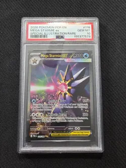 2026 POKEMON PERFECT ORDER SPECIAL ILLUSTRATION RARE #118 MEGA STARMIE EX PSA 10 - Image 3