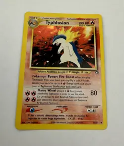 Pokemon TCG Typhlosion Holo Rare Neo Genesis 2000 Ungraded - Water Damage - Image 1