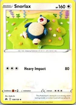 SNORLAX - 109/159 - CROWN ZENITH - - LP - Image 1