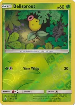 Bellsprout 1/145 Reverse Holo | Guardians Rising | Pokemon Card - Image 1