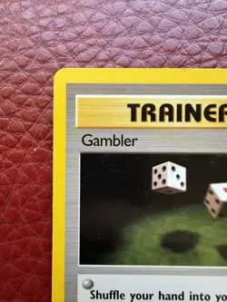 Pokemon Gambler Trainer 60/62 Fossil 1st Edition Common 1999 Discolored Back - Image 3