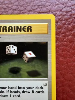 Pokemon Gambler Trainer 60/62 Fossil 1st Edition Common 1999 Discolored Back - Image 4