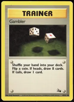 Fossil Gambler 60/62 Common Pokemon Unlimited MP - Image 1