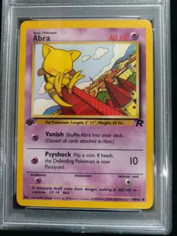 Graded PSA 9 ABRA #49 2000 Pokemon Rocket 1ST EDITION MINT - Image 2