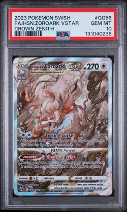 2023 POKEMON SWORD & SHIELD CROWN ZENITH FULL ART/HISUIAN ZOROARK VSTAR PSA 10 - Image 1