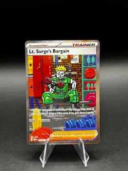 Lt. Surge's Bargain 185/132 Mega Evolution Pokemon Holo NM/M - Image 1