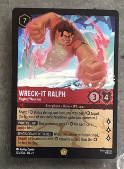 Disney Lorcana-Winterspell-Wreck-It Ralph-Raging Wrecker-#103-Cold Foil 103/204 - Image 1