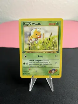 1st EDITION Koga's Weedle 82/132 Pokemon Gym Challenge Vintage Card - CLEAN - Image 1