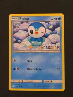 Build a Bear Pokemon Card Piplup 32/156 Promo - Image 1