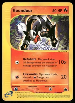 Pokemon Cards Houndour 66/144 Skyridge Common LP - Image 1