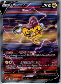 Raikou V GG41/GG70 Crown Zenith: Galarian Gallery - Pokemon Card - NM - Image 1