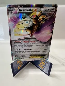 Pokemon TCG XY Phantom Forces Aegislash EX Card #65/119 Game Collection NM - Image 1