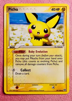 Pichu 59/106 Non Holo | EX Emerald | 2005 Vintage Pokemon TCG Card | LP/NM - Image 1