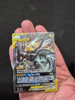 PIKACHU & ZEKROM GX SM168 SM HOLO PROMO PERFECT CONDITION CARD - Image 4