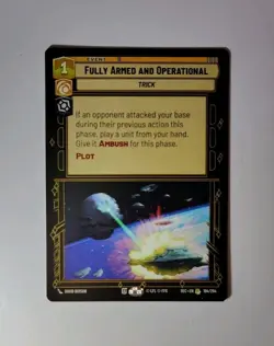 Star Wars Unlimited: SOP-Fully Armed and Operational (RARE) #194 w/2 Bonus cards - Image 1