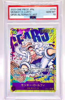 PSA 10 Monkey D. Luffy OP05-119 SEC Alt Art Nika Gear 5 ONE PIECE CARD Japanese - Image 1