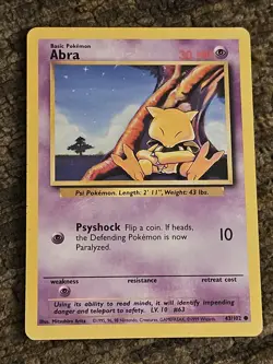 ABRA - 43/102 - Base Set - Pokemon Card - Image 1