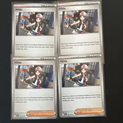 Pokemon TCG Trainer Supporter Hilda 086/086 English 4 Cards Lot - Image 1