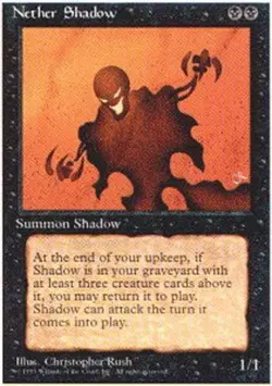 1x Lightly Played, English Nether Shadow - Alternate 4th Edition - Image 1