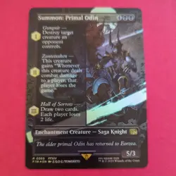 MTG Final Fantasy Summon: Primal Odin (Borderless) Foil #365 Rare - Image 1