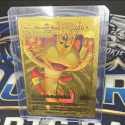 Pokemon Meowth VMAX SWSH005 Sword & Shield Promo Gold Foil Full Art Holo Card - Image 1