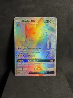 Raichu GX (Secret) 75/73 Shining Legends Holo Secret Rare Pokemon TCG - Image 1
