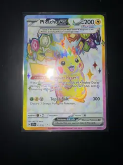 Pokemon TCG Surging Sparks Pikachu EX 219/191 Full Art Ultra Rare - Image 1