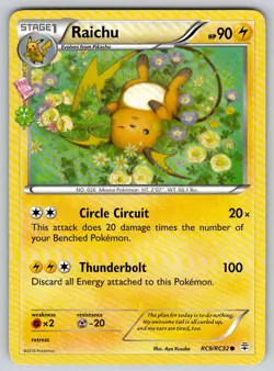 Raichu RC9/RC32 Generations LP Pokemon Common - Image 1