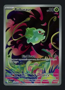 Bulbasaur 133/132 ME01: Mega Evolution Holofoil Illustration Rare Pokemon TCG - Image 1