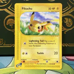 Pikachu 124/165 Common Expedition Base Set Pokemon NM - Image 1