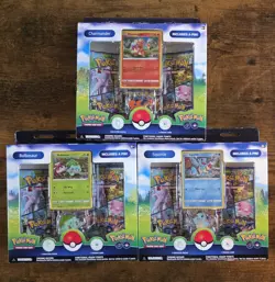 Pokemon GO Pin Collection Set of 3 Charmander Squirtle Bulbasaur Factory SEALED - Image 2