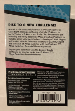 POKEMON ASCENDED HEROES BOOSTER BUNDLE FACTORY SEALED 6 PACKS - Image 2