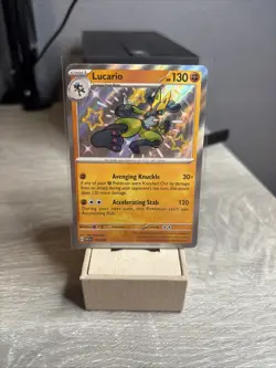 Pokemon SV Paldean Fates Lucario Shiny Rare Holo Card 174/091 - Image 1