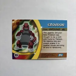 Pokemon Card Groudon No. 33 Topps Advanced Challenge *Foil* 2003 - Image 4